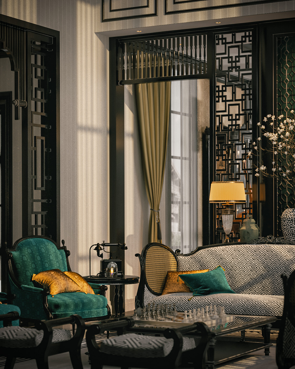 Thiết kế biệt thự 3 tầng phong cách Indochine