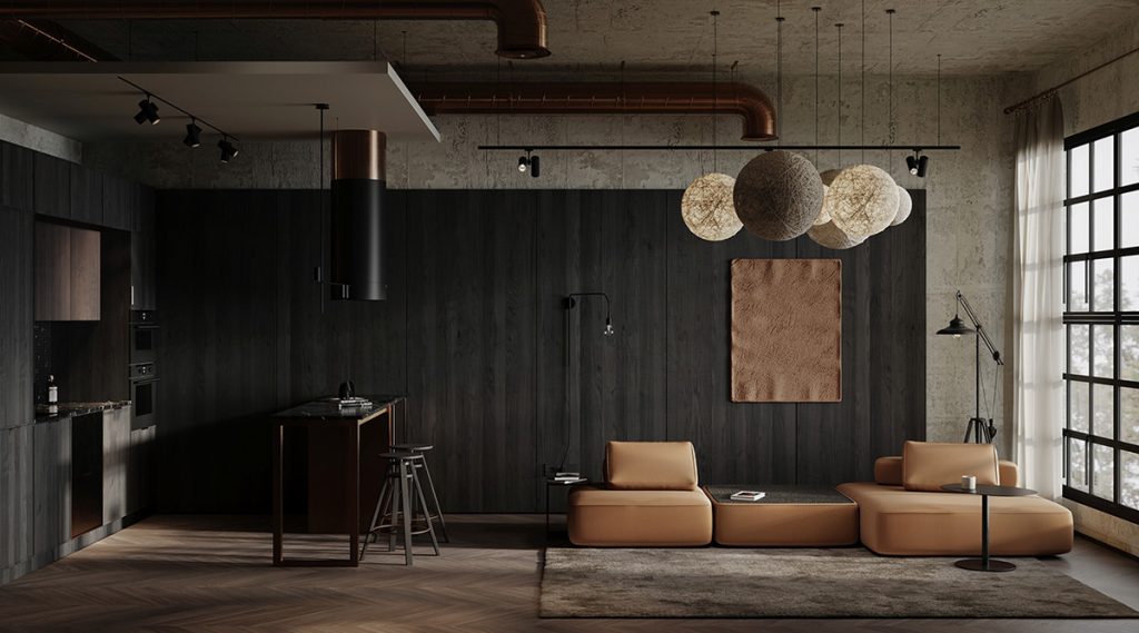 Đặc trưng thiết kế của biệt thự phong cách Industrial