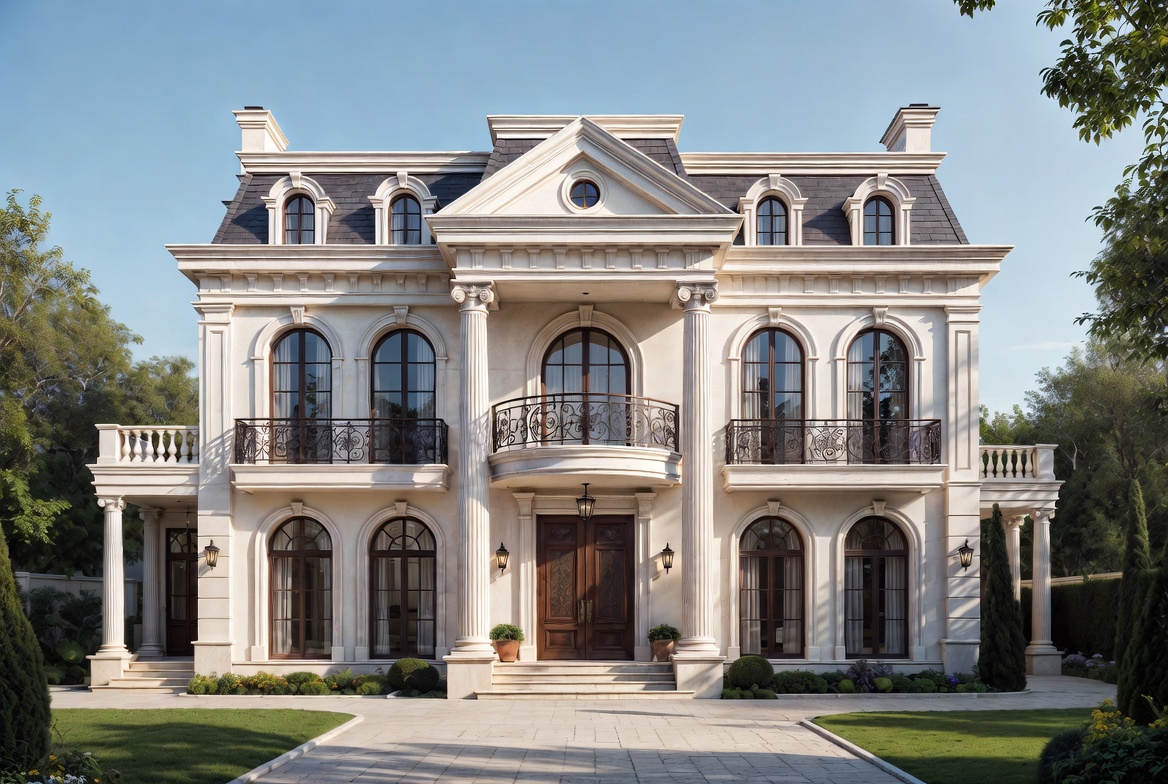 Mẫu biệt thự tân cổ điển 3 tầng đẹp phong cách Pháp số 8