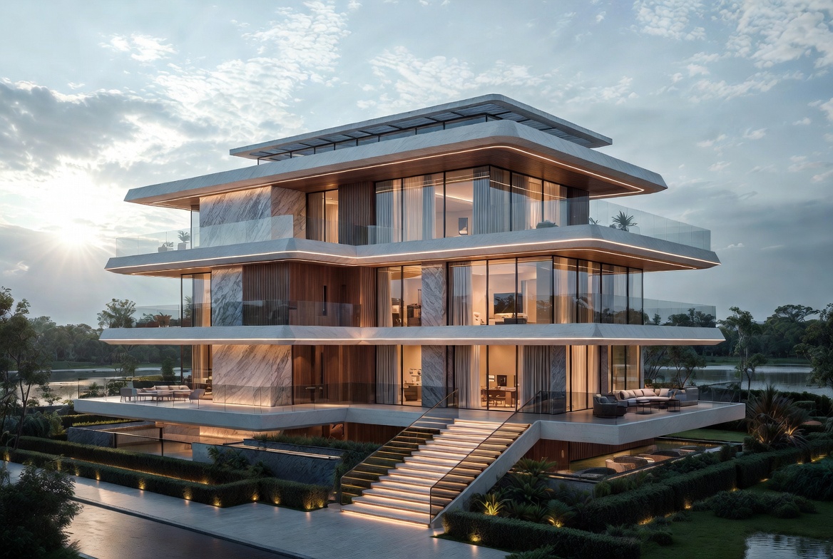 Biệt thự 3 tầng hiện đại 120m2 tối ưu diện tích số 