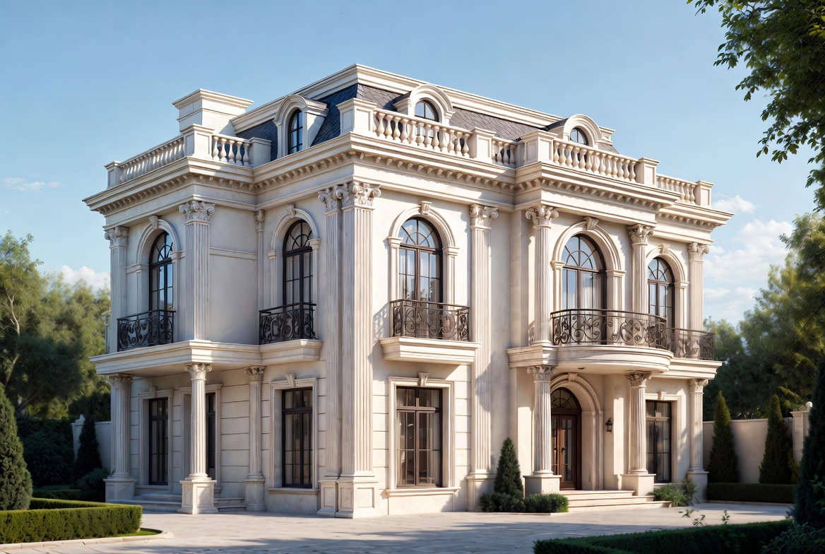 Mẫu biệt thự tân cổ điển 3 tầng đẹp phong cách Pháp số 5