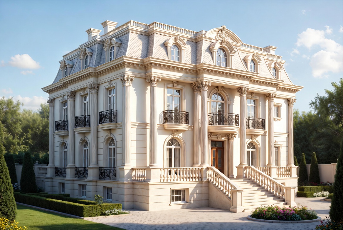 Mẫu biệt thự tân cổ điển 3 tầng đẹp phong cách Pháp số 2