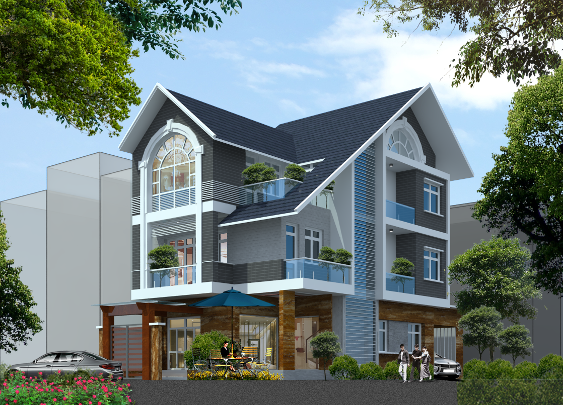Thiết Kế Biệt Thự Sân Vườn 3 Tầng Tân Cổ Điển Bắc Giang - Ảnh 3